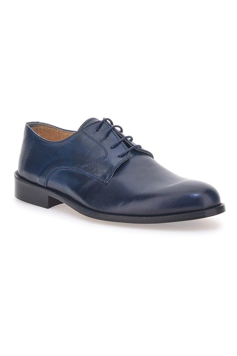 Scarpe Stringate Blu In Vera Pelle Pittarello 7720