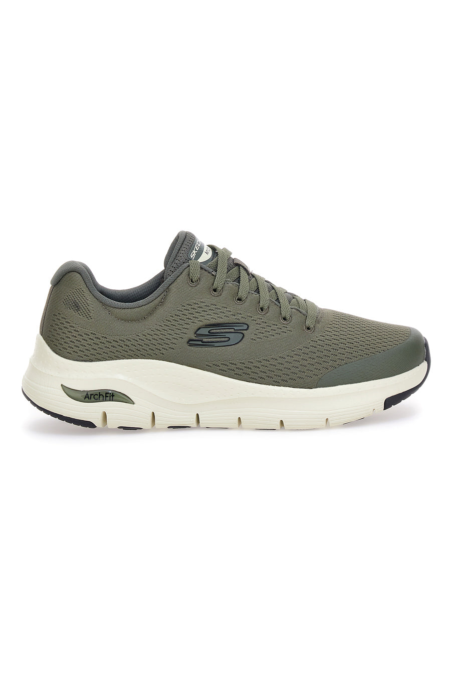 Scarpa da Running Verde Oliva Skechers Arch Fit