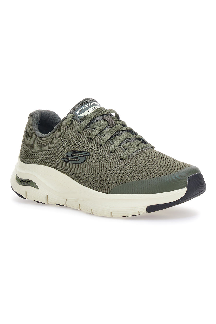 Scarpa da Running Verde Oliva Skechers Arch Fit