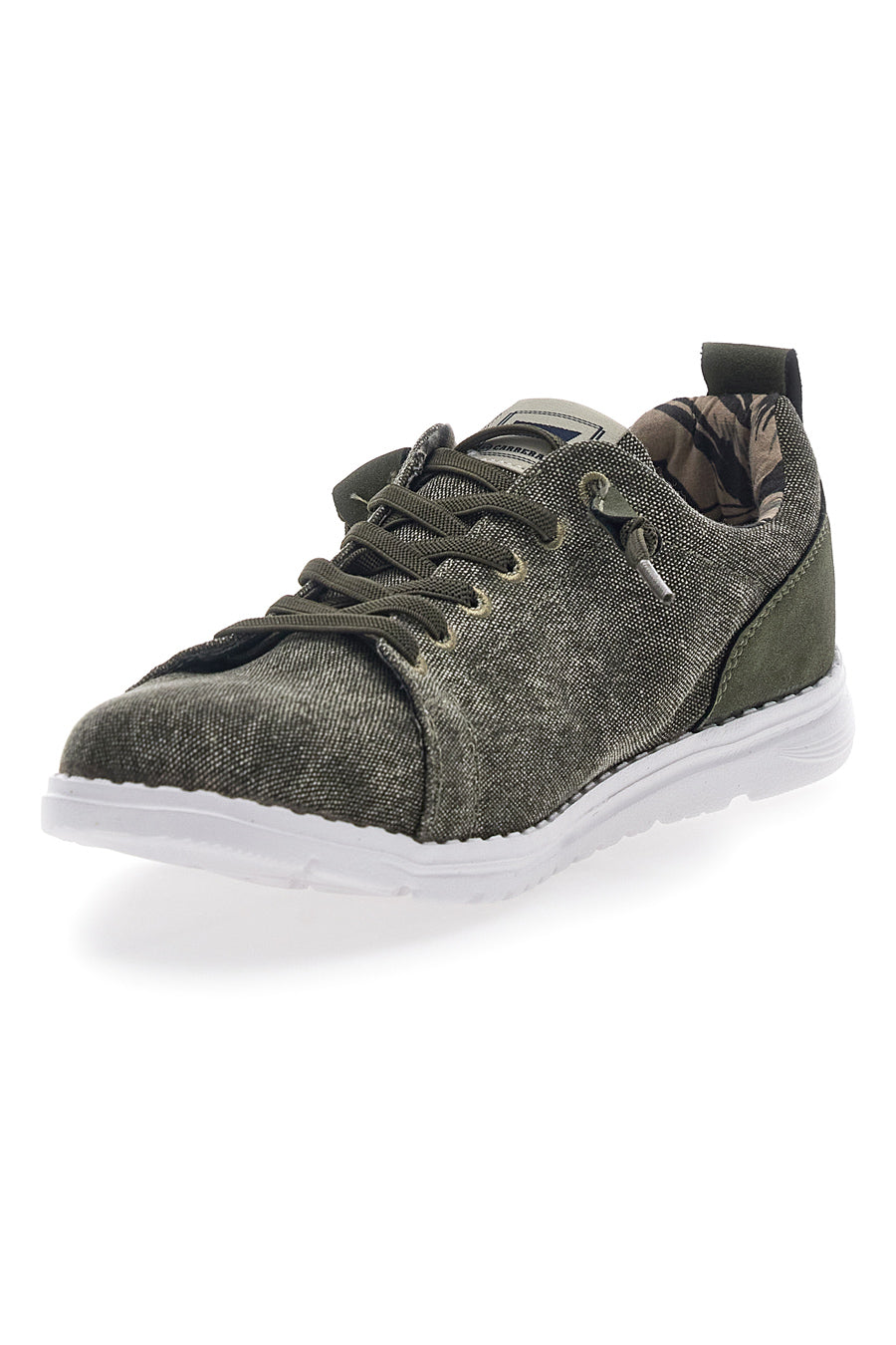 Sneakers In Tela Verde Scuro Carrera 11102D