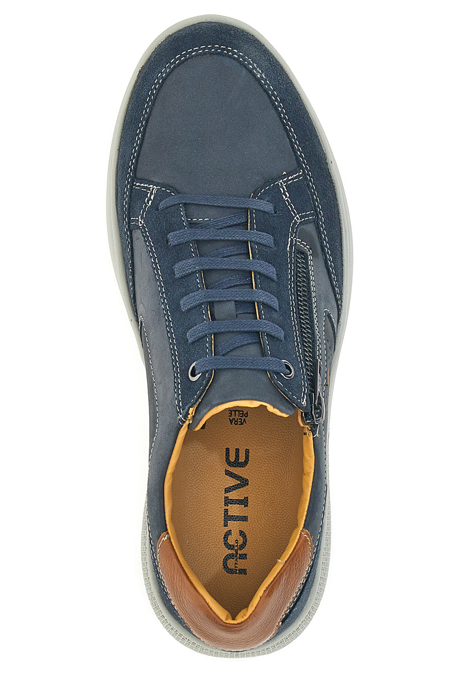 Scarpe Stringate Casual In Vera Pelle Navy Pittarello Active 2406