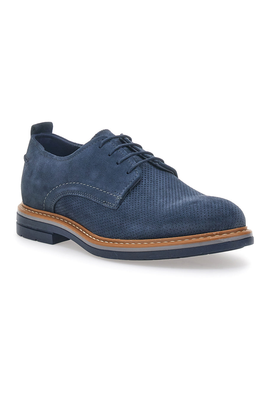 Scarpe Stringate Blu In Vera Pelle Pittarello Active 2401