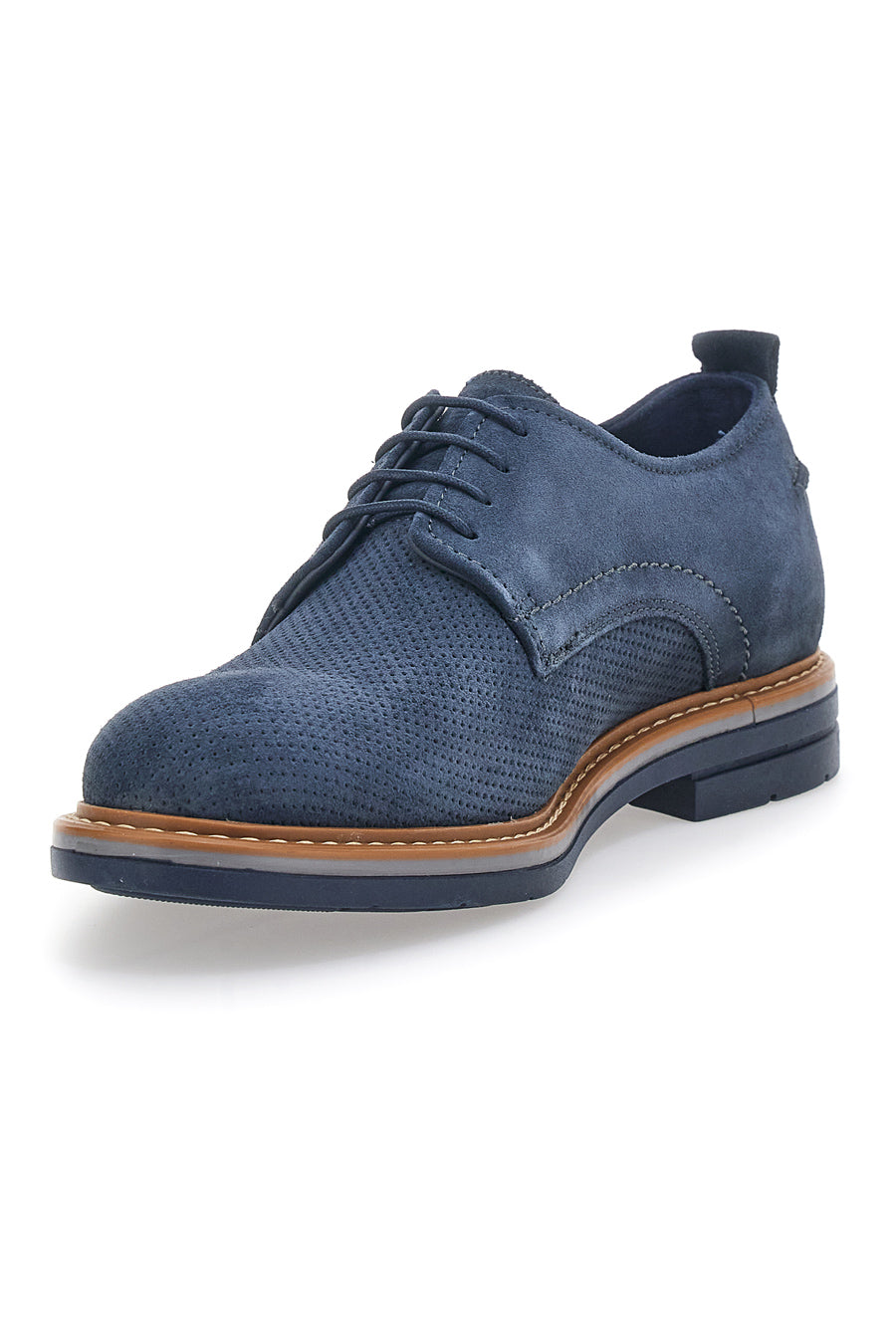 Scarpe Stringate Blu In Vera Pelle Pittarello Active 2401