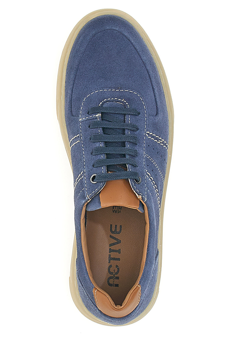 Scarpe Stringate Blu In Vera Pelle Pittarello Active 2421