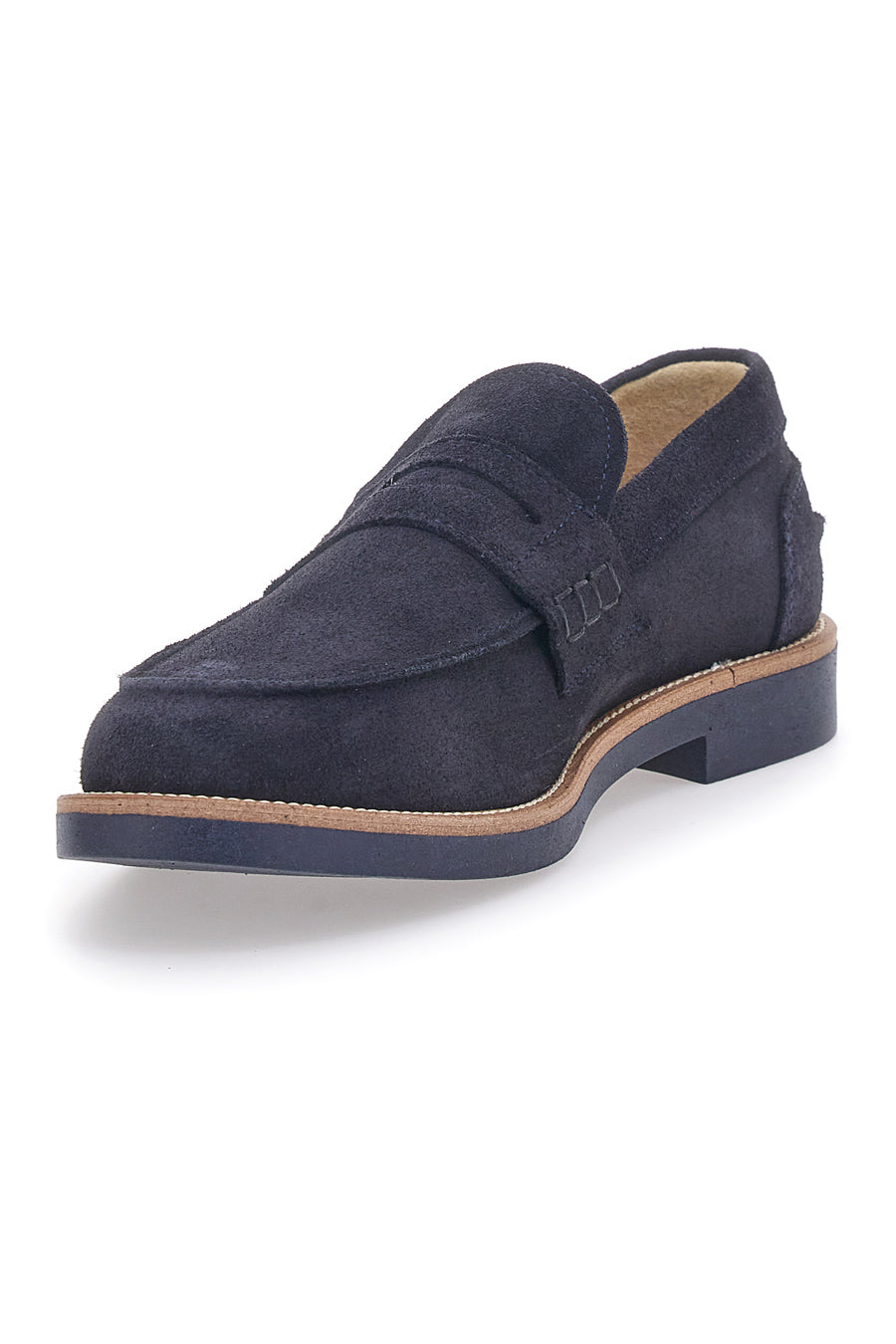 Mocassini Navy In Vera Pelle Scamosciata Pittarello 8027