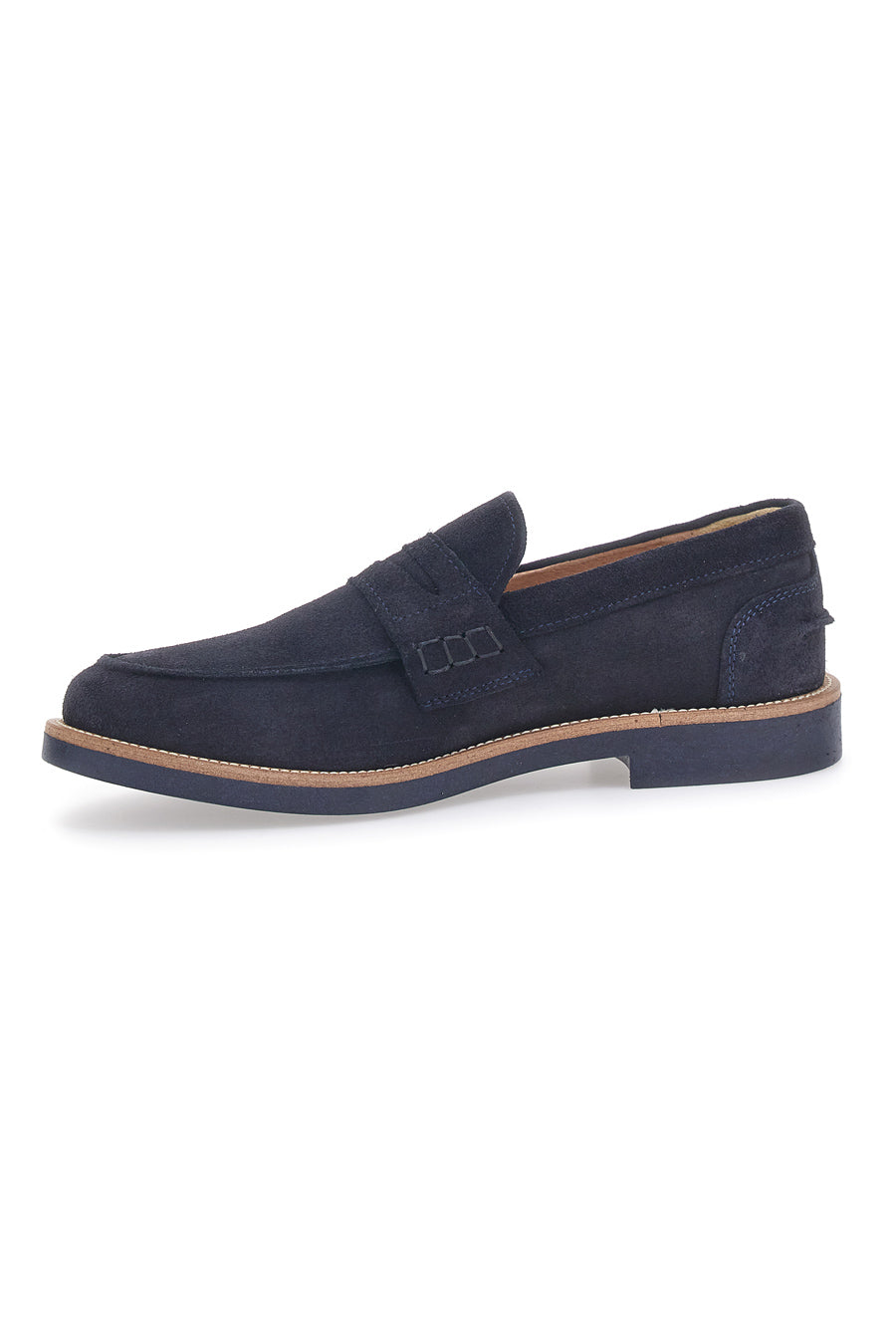 Mocassini Navy In Vera Pelle Scamosciata Pittarello 8027