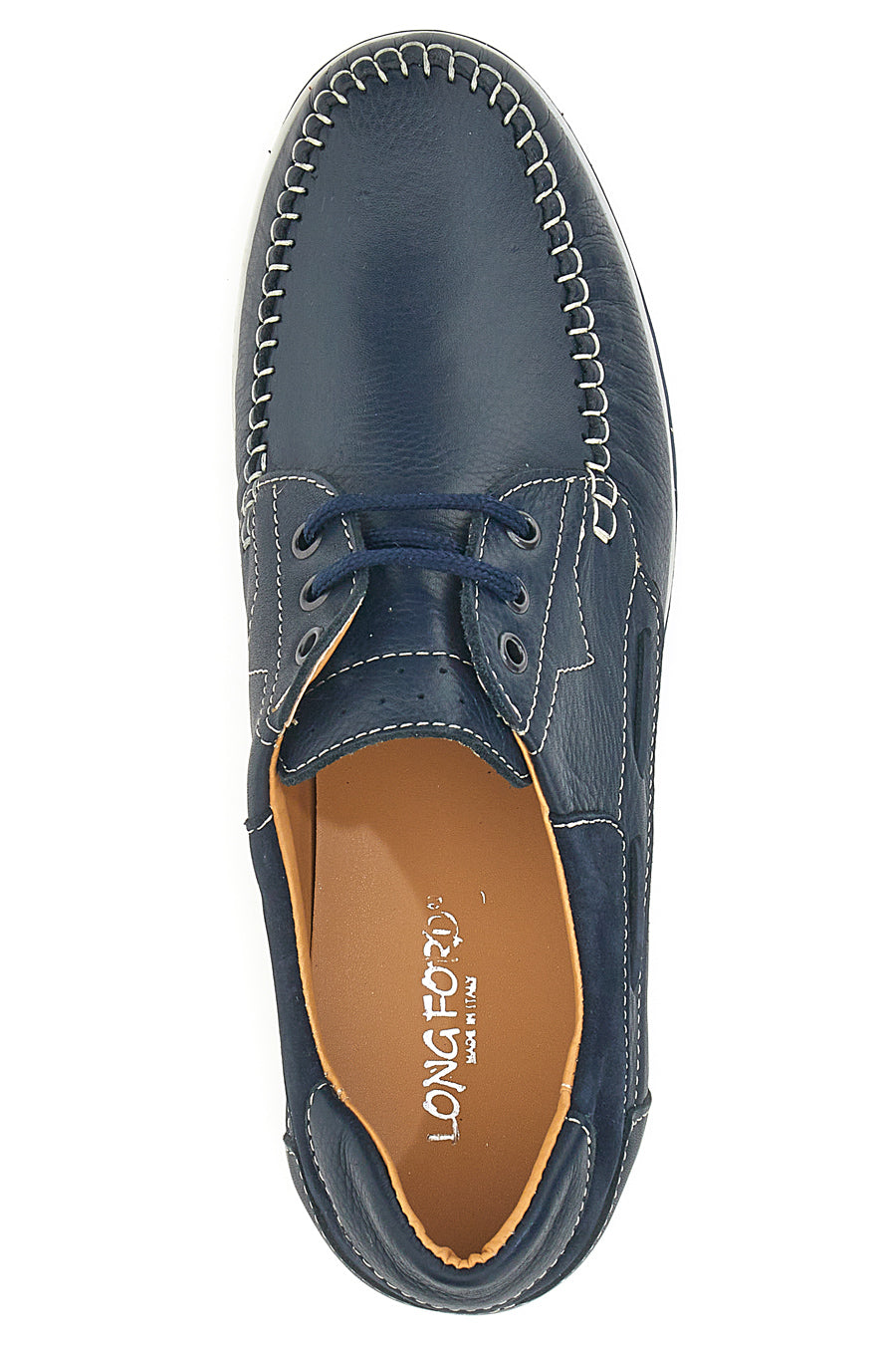 Scarpe Stringate Blu In Vera Pelle Made In Italy Longford 3410