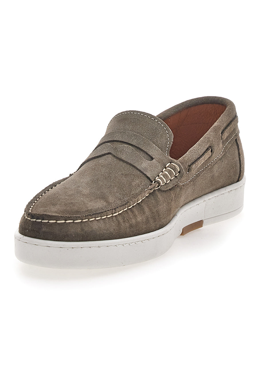 Scarpe Stringate Taupe In Vera Pelle Scamosciata Max Dillan 420