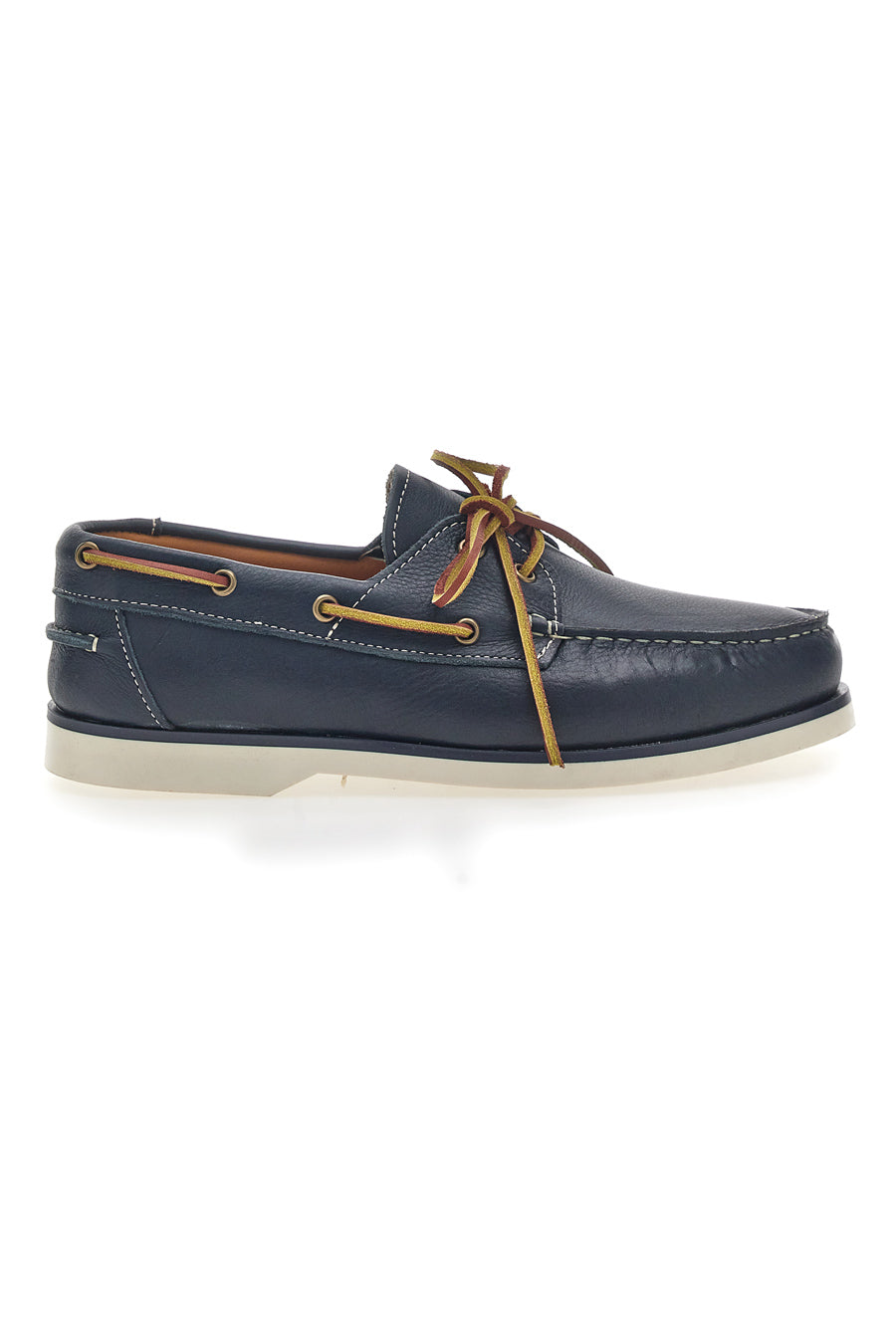 Mocassino in Stile Barca Vera Pelle Blu Longford 10