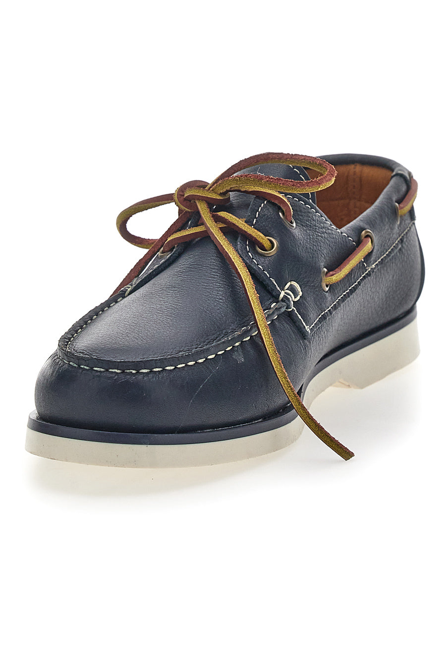 Mocassino in Stile Barca Vera Pelle Blu Longford 10