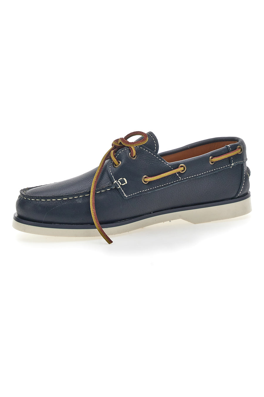 Mocassino in Stile Barca Vera Pelle Blu Longford 10