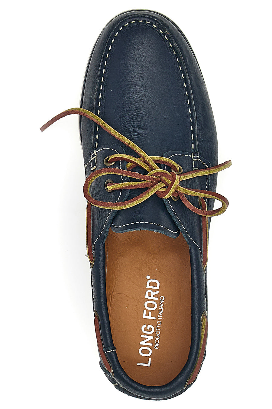 Mocassino in Stile Barca Vera Pelle Blu Longford 10