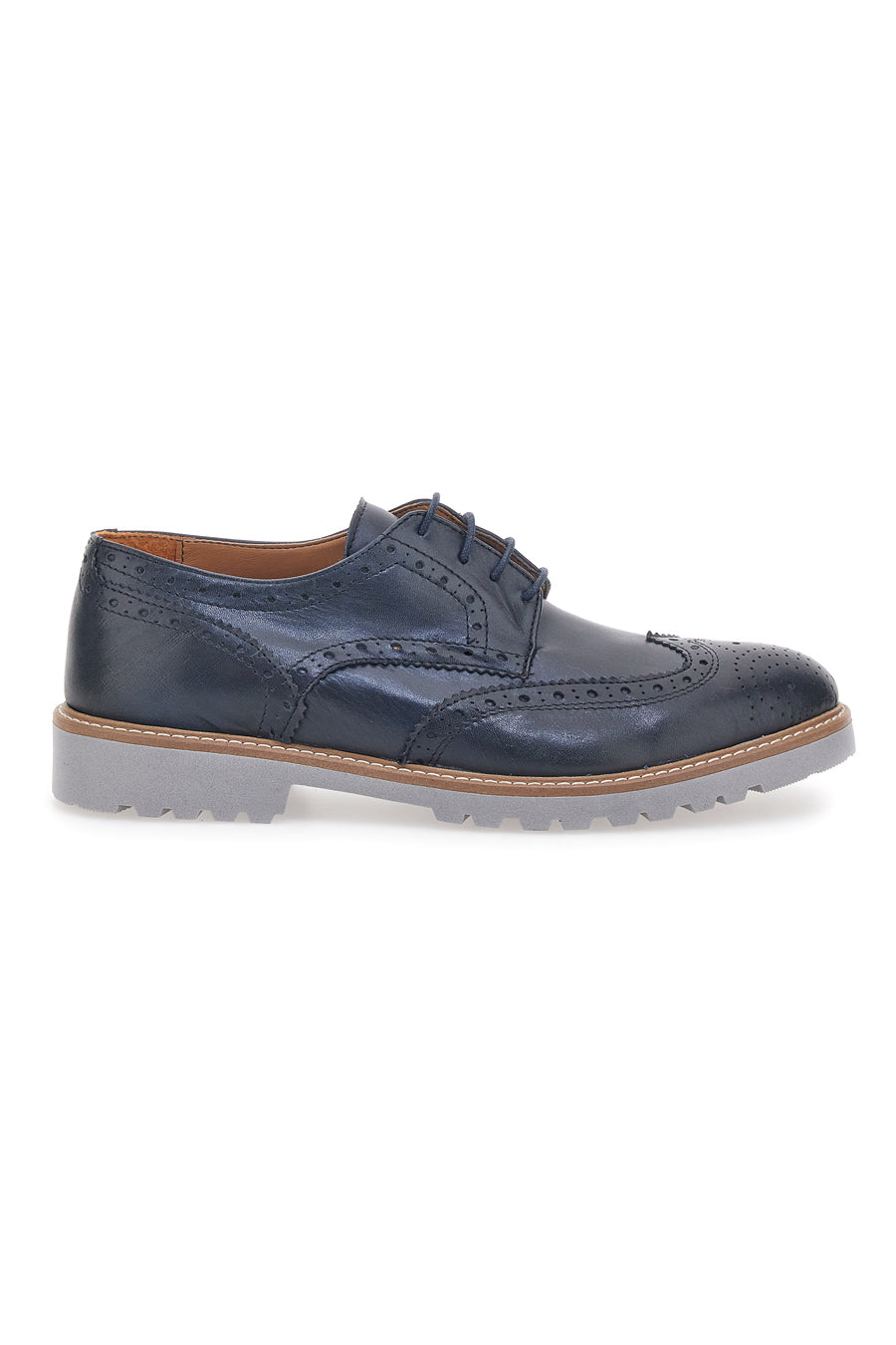 Scarpe Stringate Blu Vera Pelle Longford 596