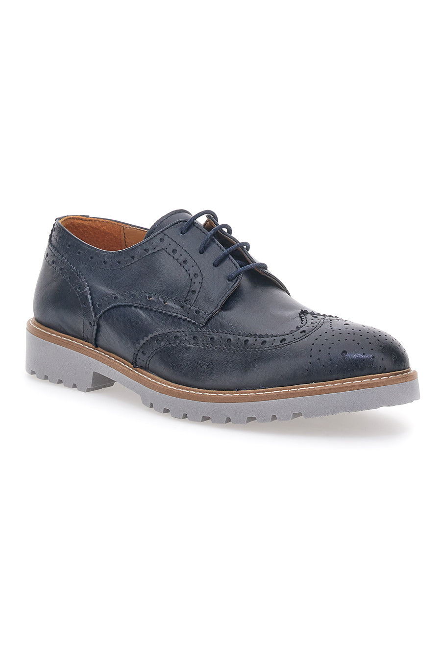 Scarpe Stringate Blu Vera Pelle Longford 596