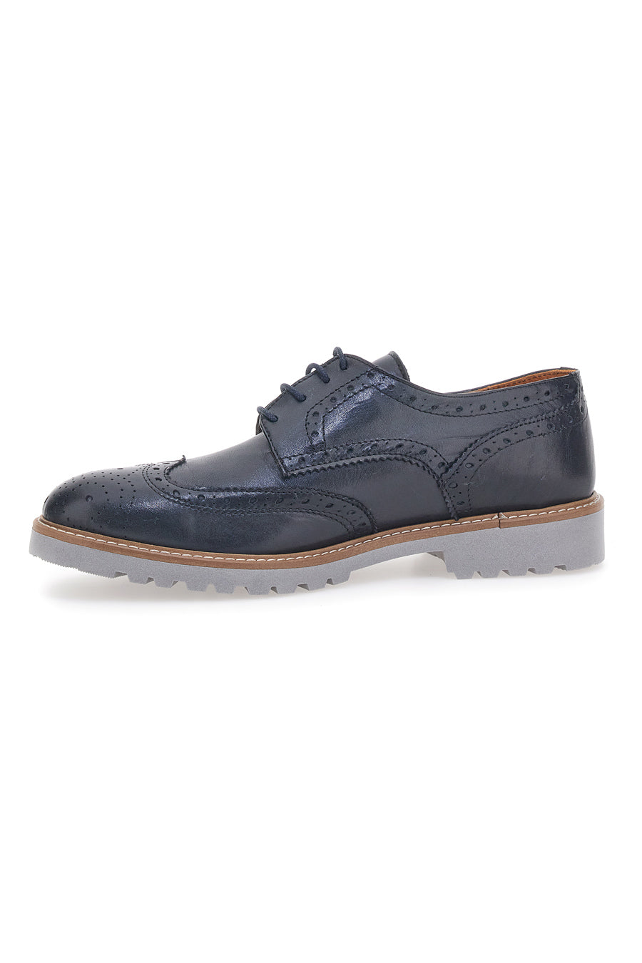 Scarpe Stringate Blu Vera Pelle Longford 596