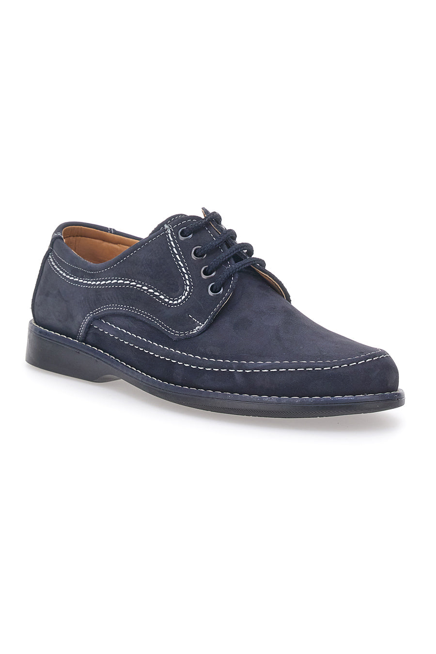 Scarpe Stringate Vera Pelle Blu Longford 2