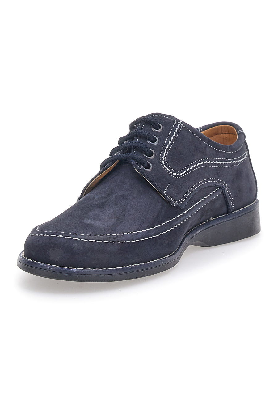 Scarpe Stringate Vera Pelle Blu Longford 2