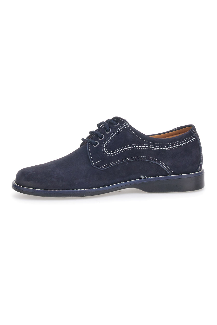 Scarpe Stringate Vera Pelle Blu Longford 1