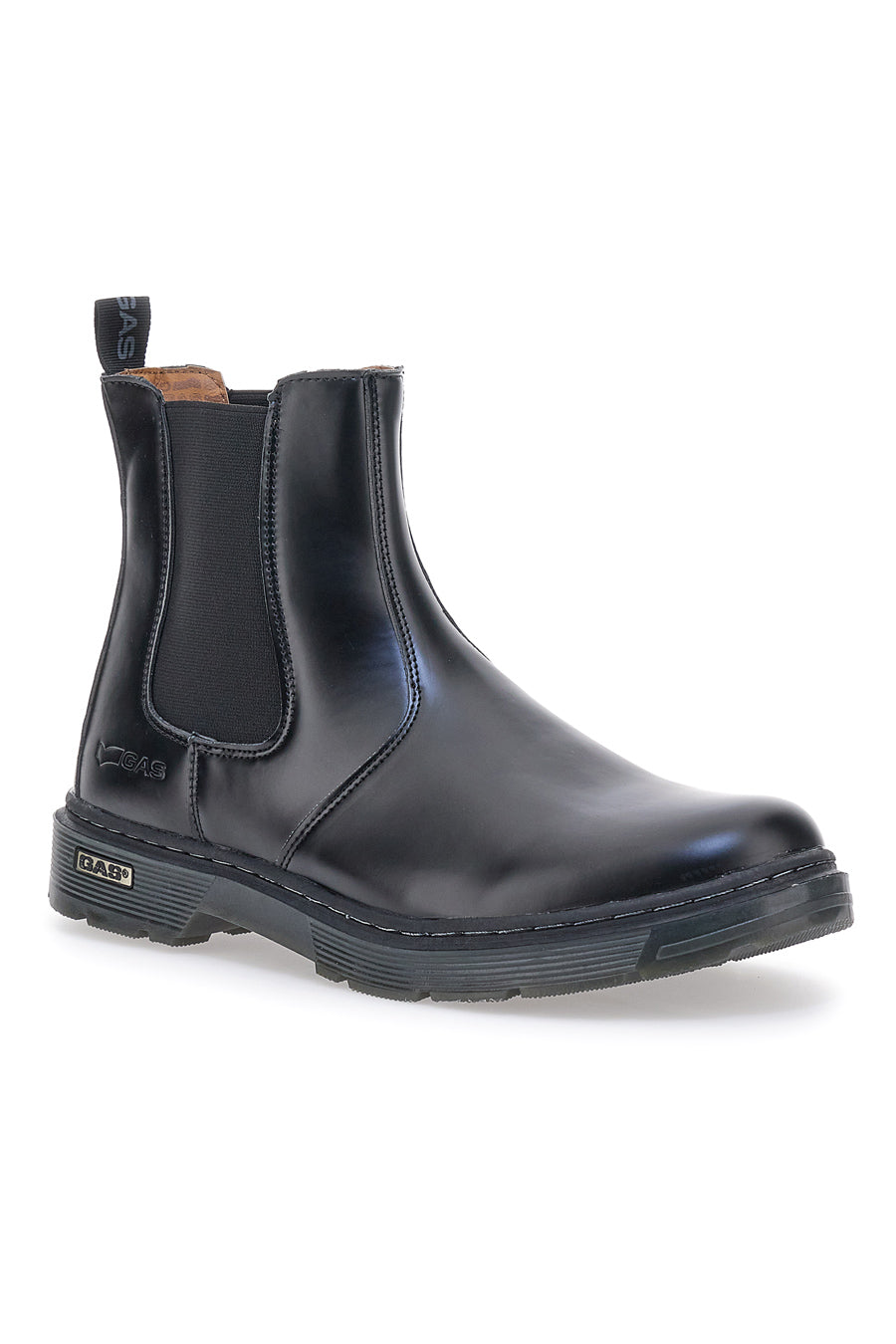 Schwarze Chelsea-Stiefel mit seitlichen Gummizügen GAS 421510