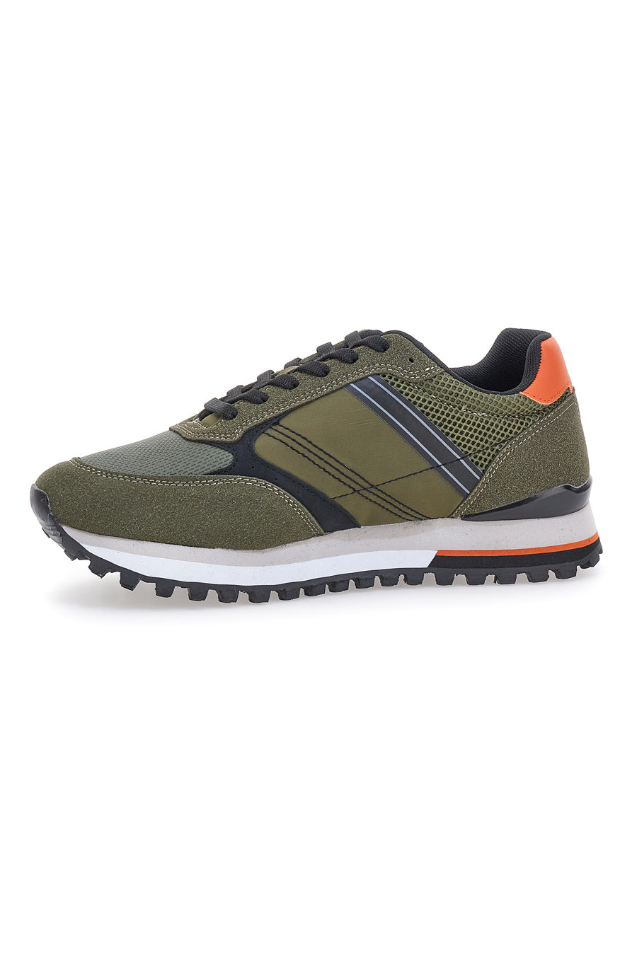 Sneakers Verdi con Dettagli Arancioni Gas Sedrik