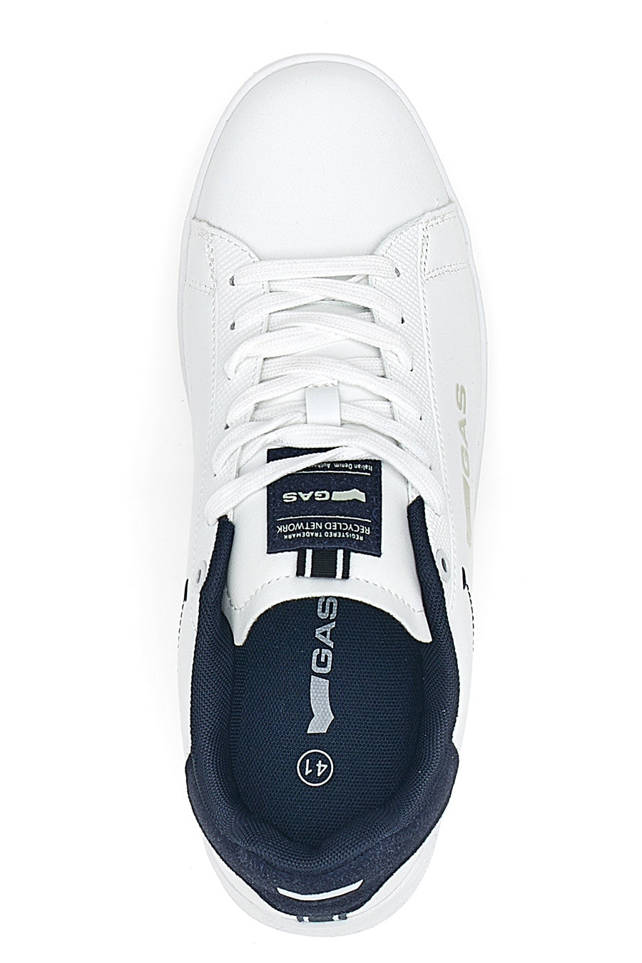 Sneakers Bianche con Dettagli Blu Gas Sammy Ltx