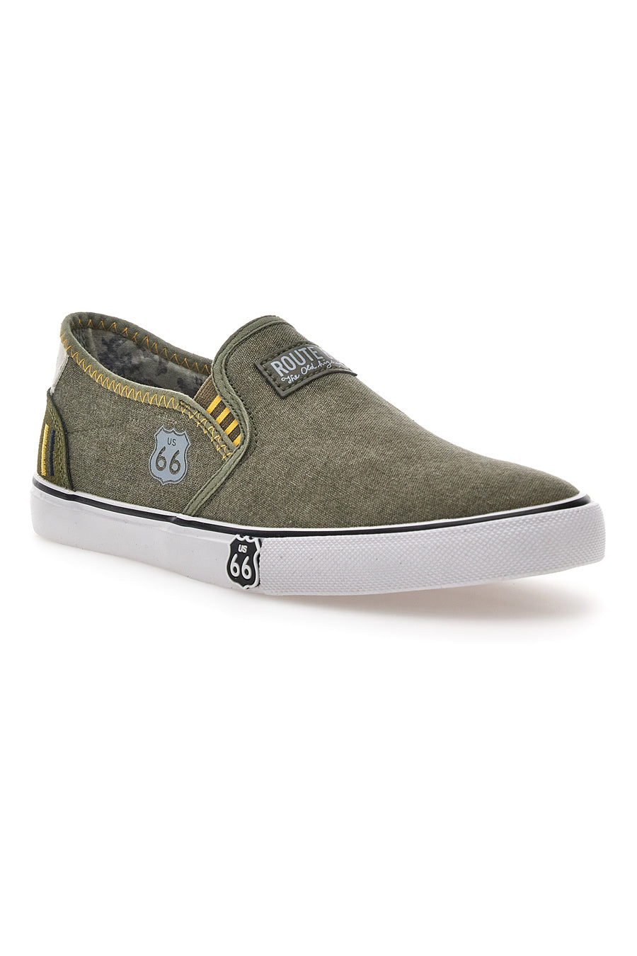 Sneakers Slip-on Route 66 21808 Verde Militare