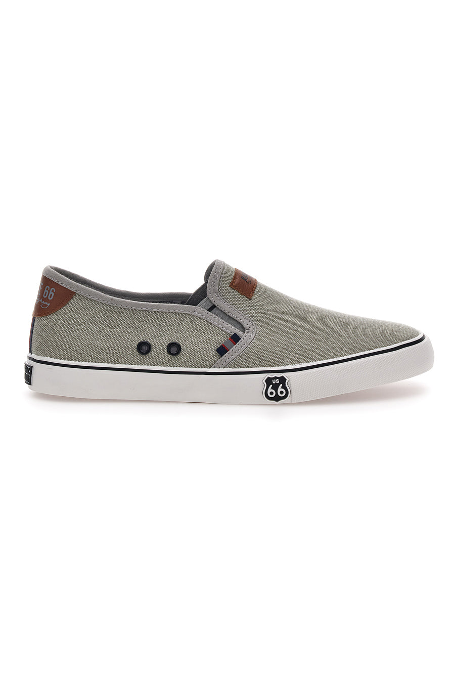 Sneakers Slip-On Grigie Route 66 01805