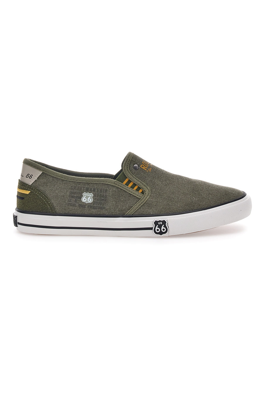 Sneakers Slip-On Verde Militare Route 66 21808