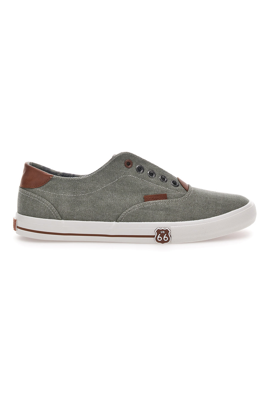 Sneakers in Tela Grigio Route 66 91414