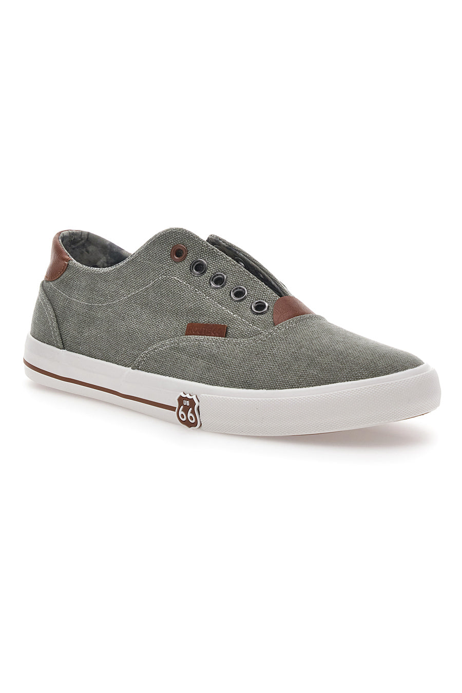 Sneakers in Tela Grigio Route 66 91414