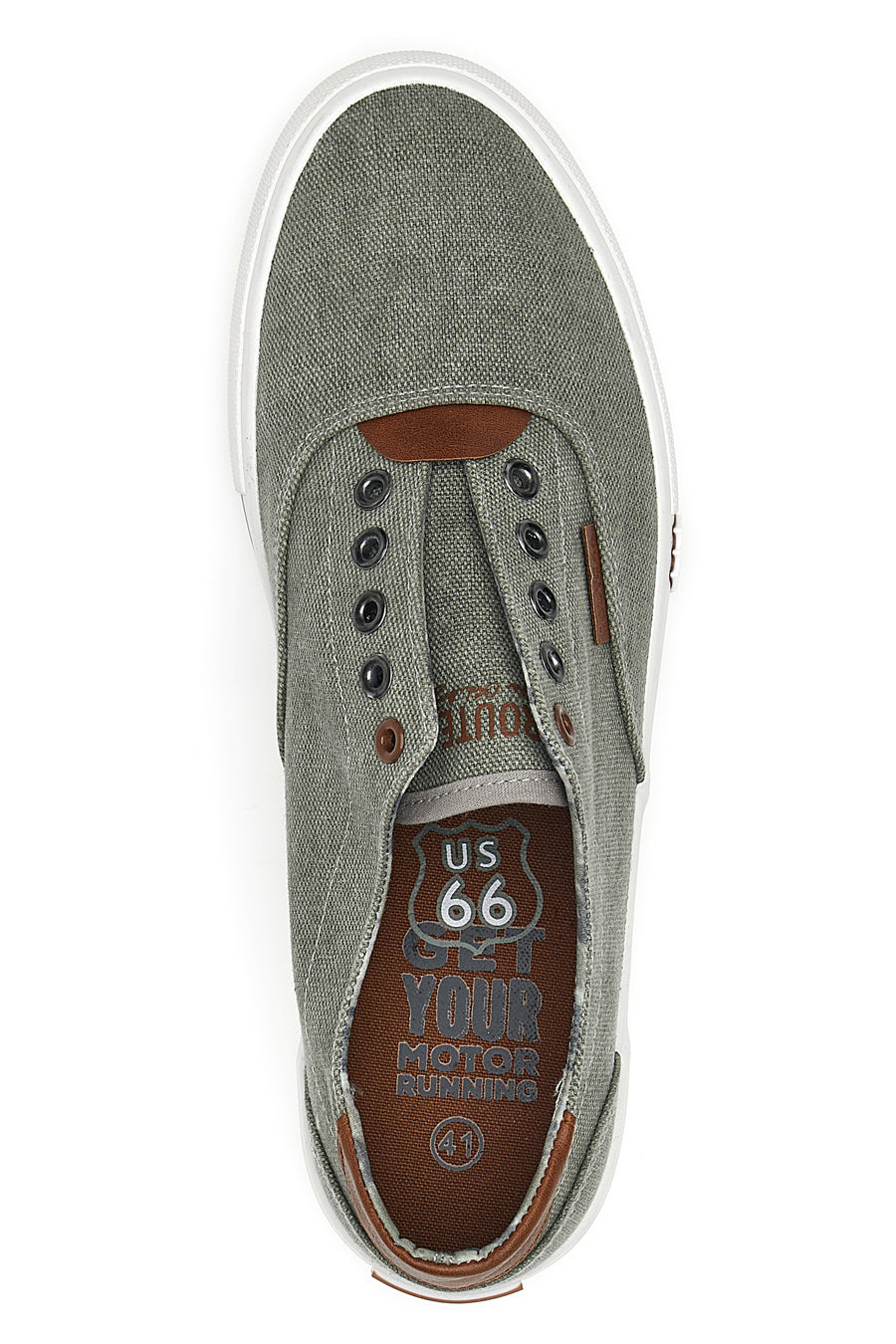 Sneakers in Tela Grigio Route 66 91414