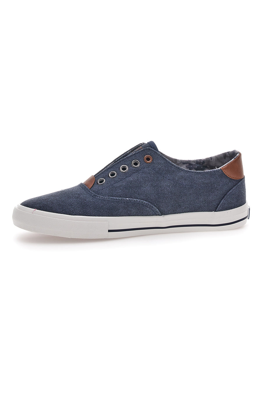 Sneakers in Tela Blu Route 66 91414