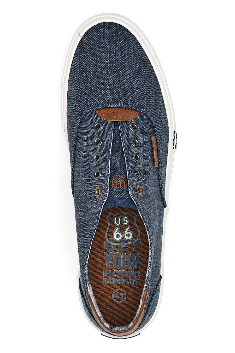 Sneakers in Tela Blu Route 66 91414