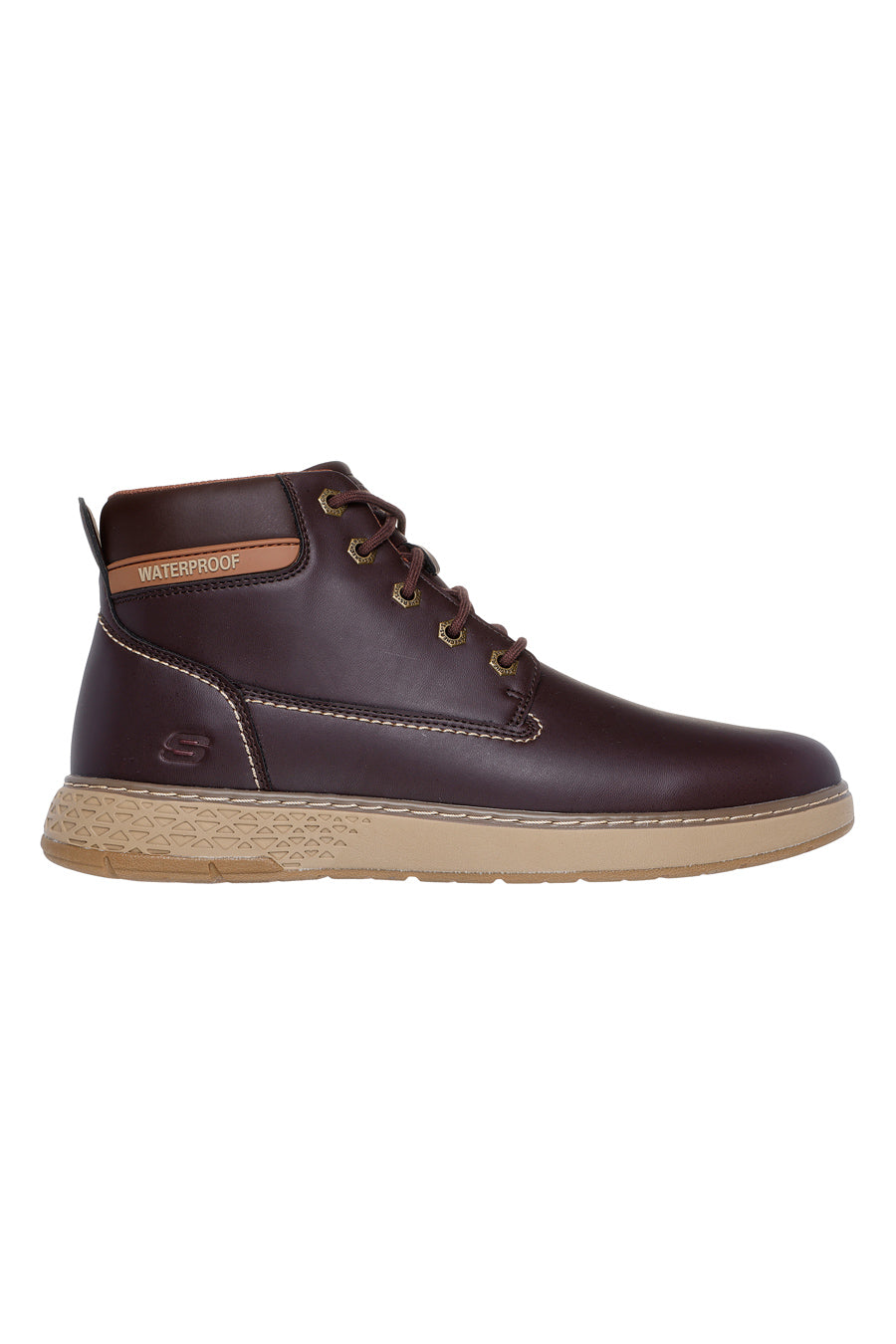 Stivaletti marroni con lacci WaterProof SKECHERS GARLAN-DENO