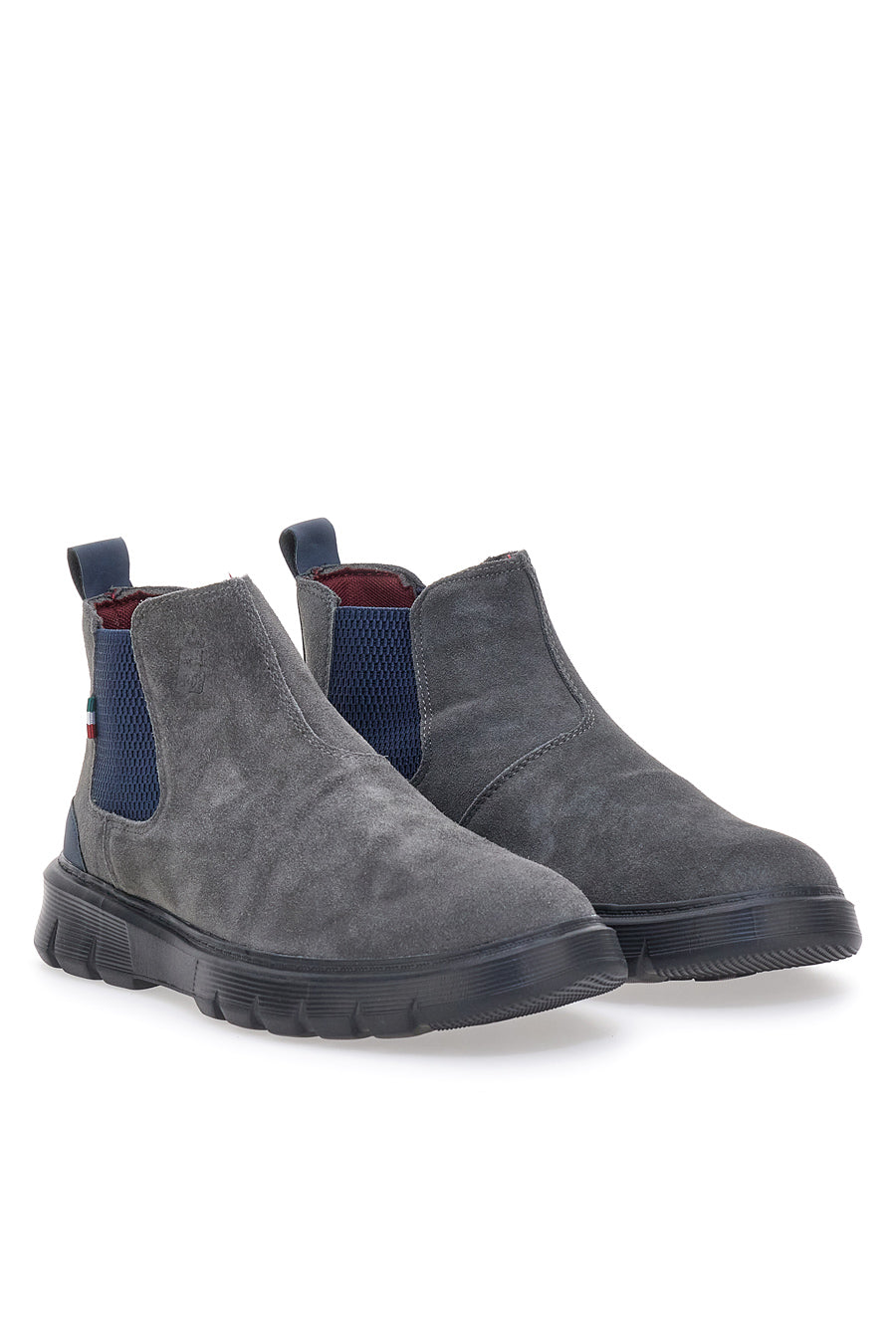 Beatles Grau-Marine-Stiefeletten 983