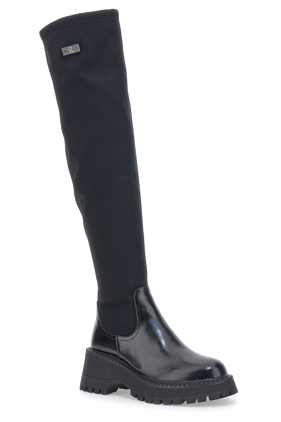 Schwarze Overknee-Stiefel Sara Lopez 069