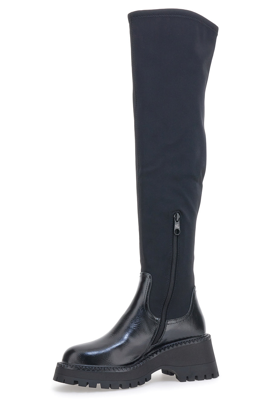 Schwarze Overknee-Stiefel Sara Lopez 069