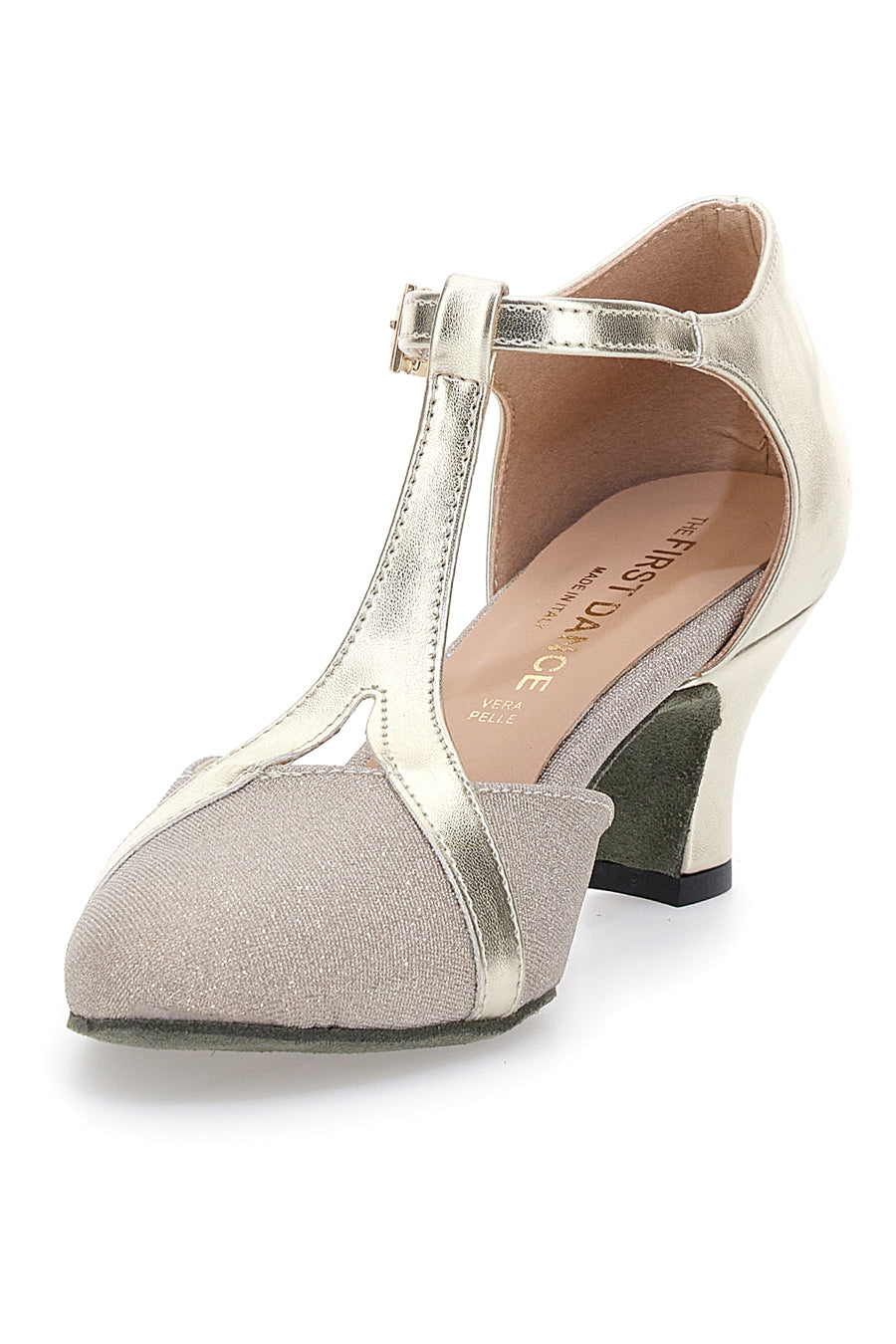 Scarpe da Ballo Platino Con Tacco Basso The First Dance 4554