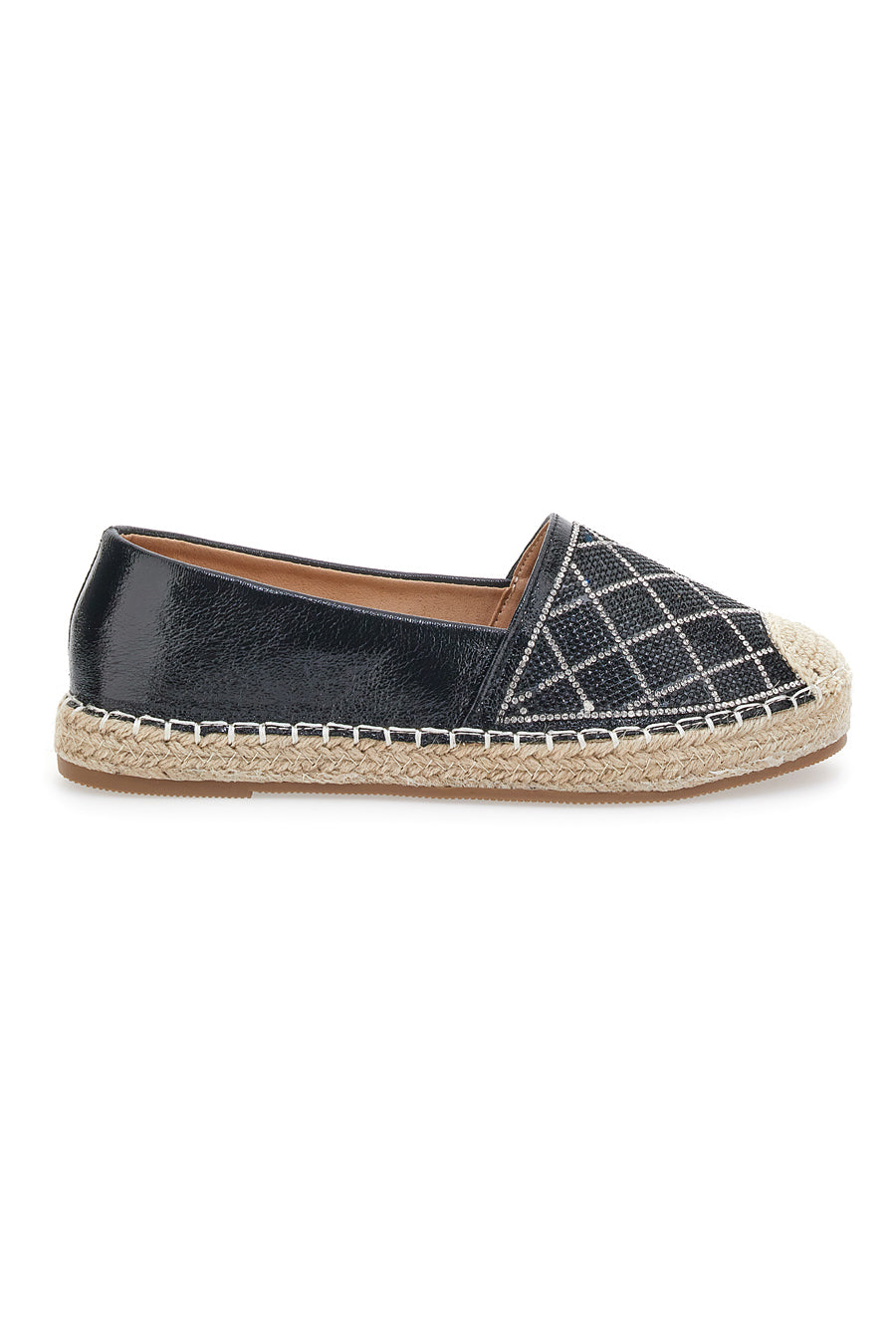 Espadrillas Plocadi 8055 Nere con strass