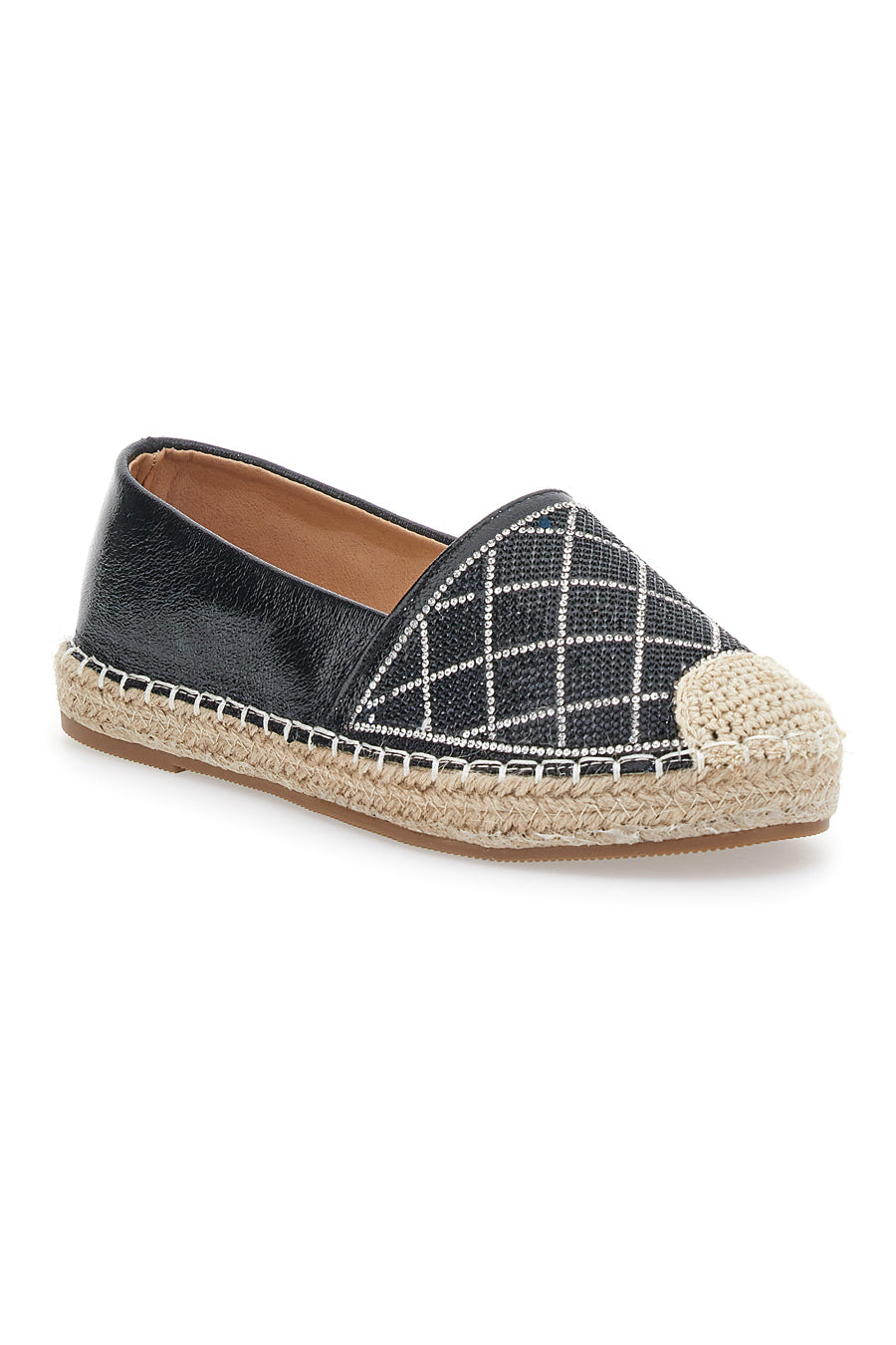 Espadrillas Plocadi 8055 Nere con strass