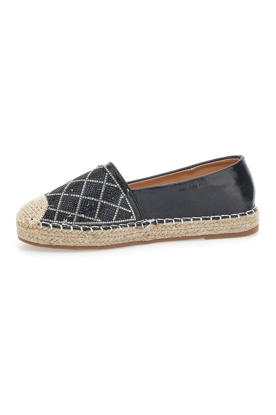 Espadrillas Plocadi 8055 Nere con strass