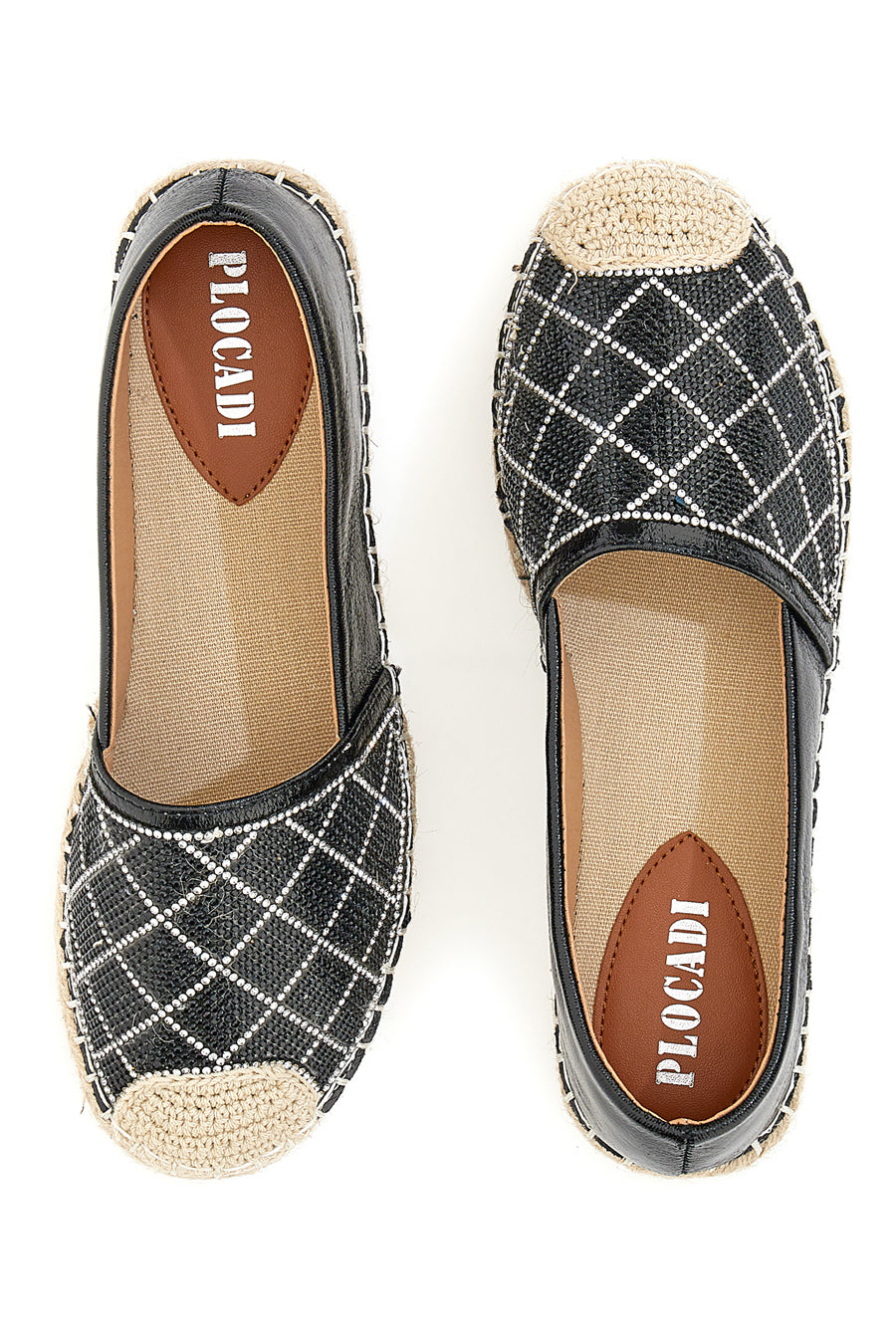 Espadrillas Plocadi 8055 Nere con strass