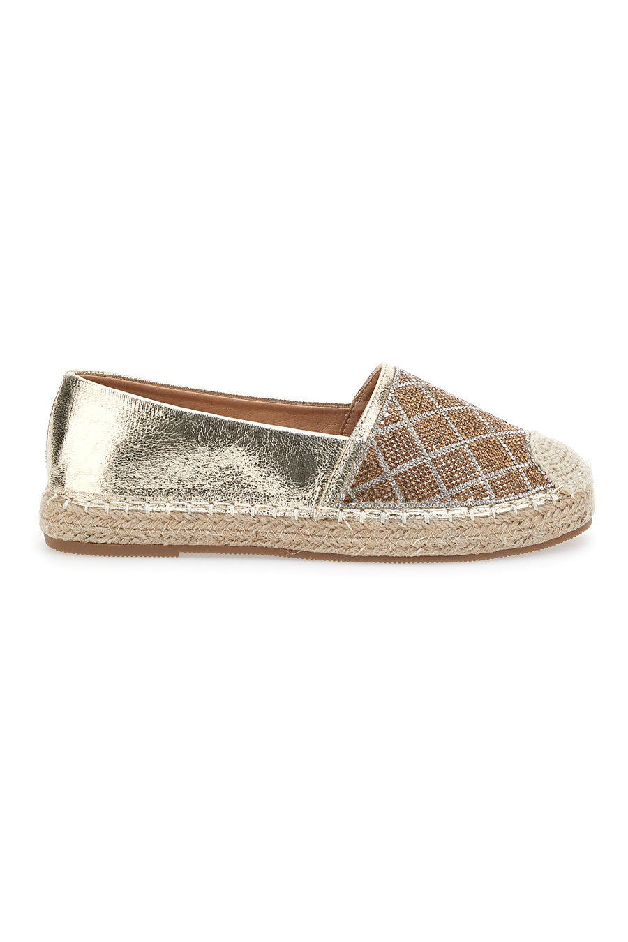 Espadrillas Plocadi 8055 Dorate con strass