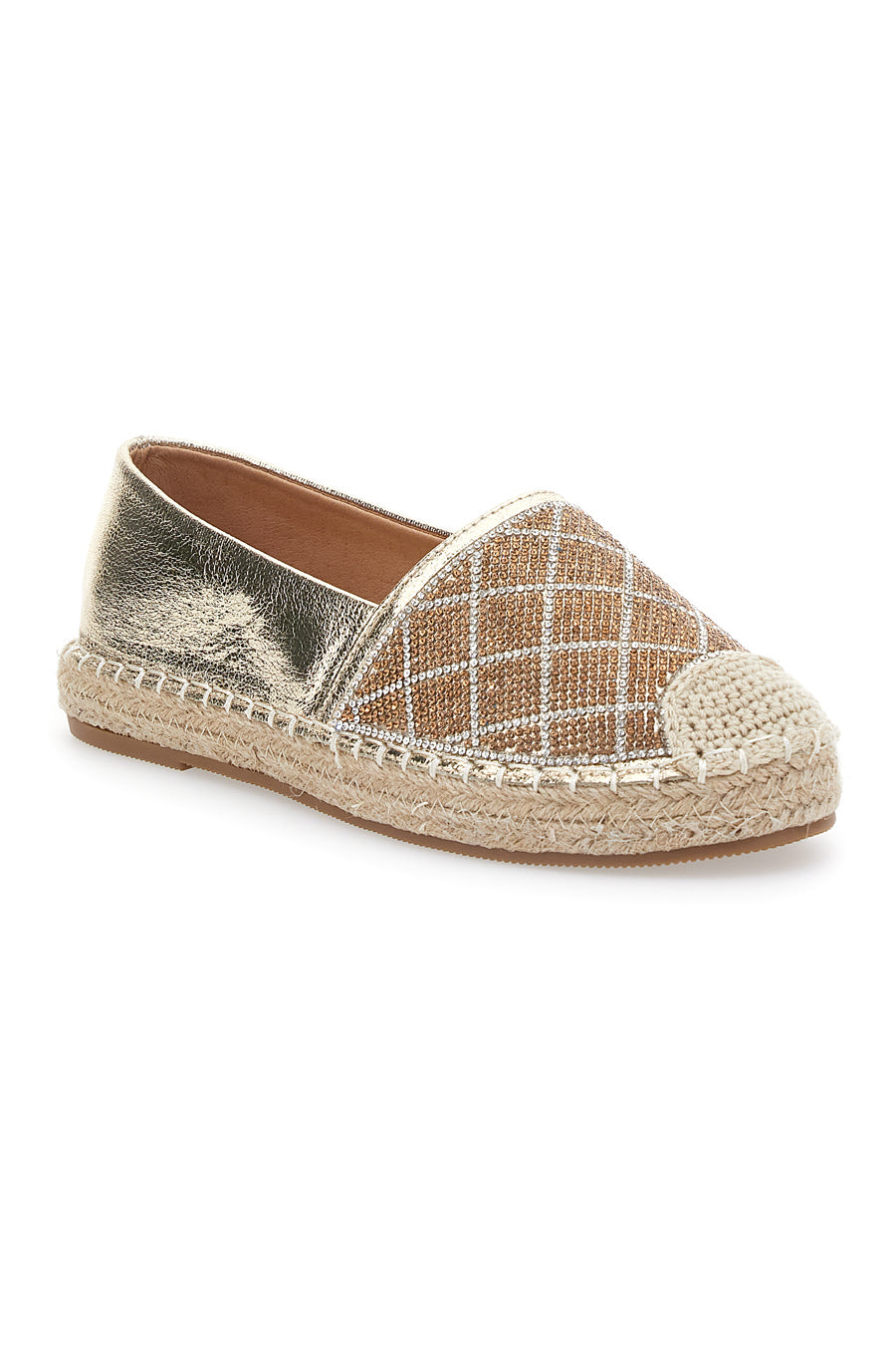 Espadrillas Plocadi 8055 Dorate con strass