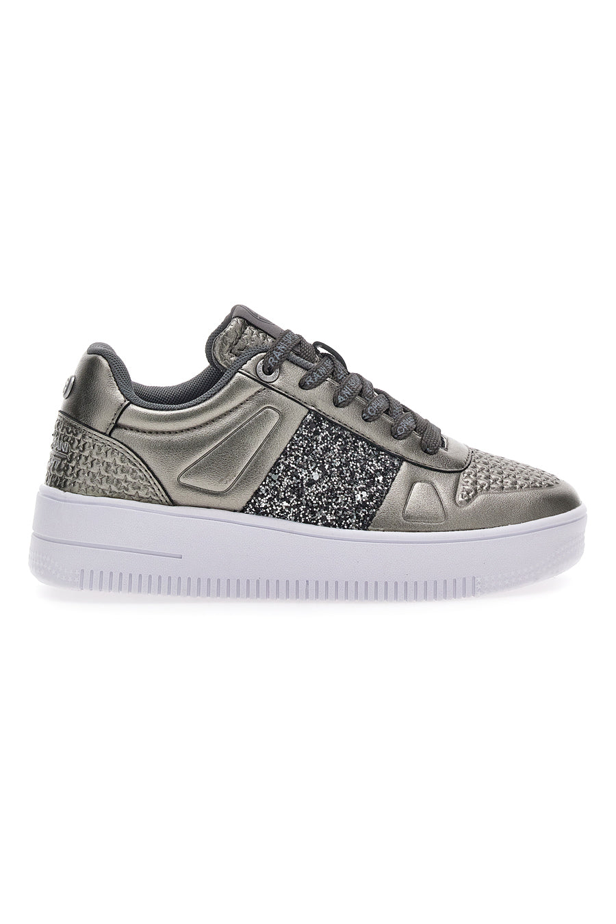 Flatform-Sneaker Soprani Jimmy Glitter Lead