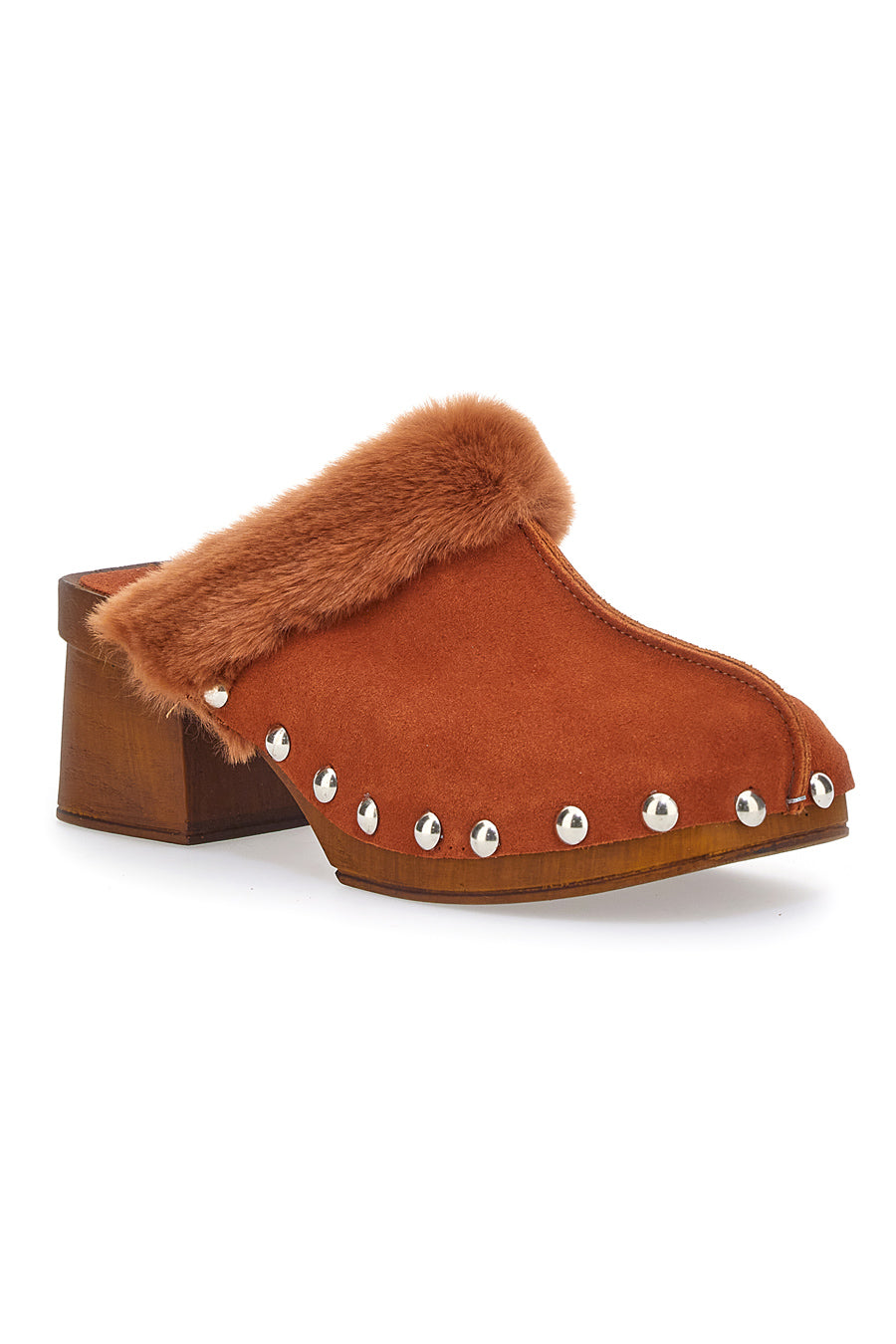 Zoccoli Clogs in EcoFur Pittarello Must Have 15301 Cognac