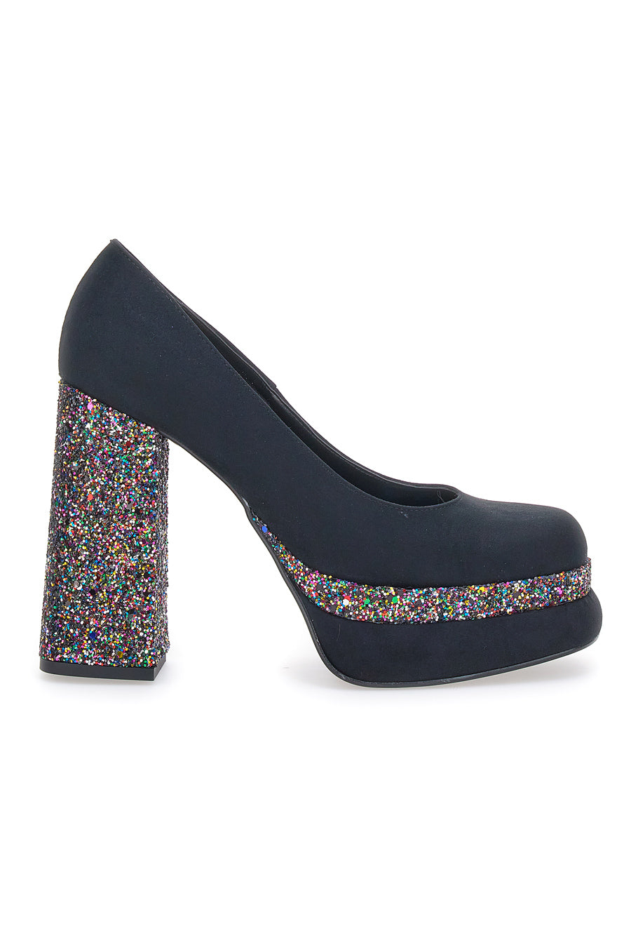 Decollete Platform Pittarello Glam 3336 Nere con Glitter