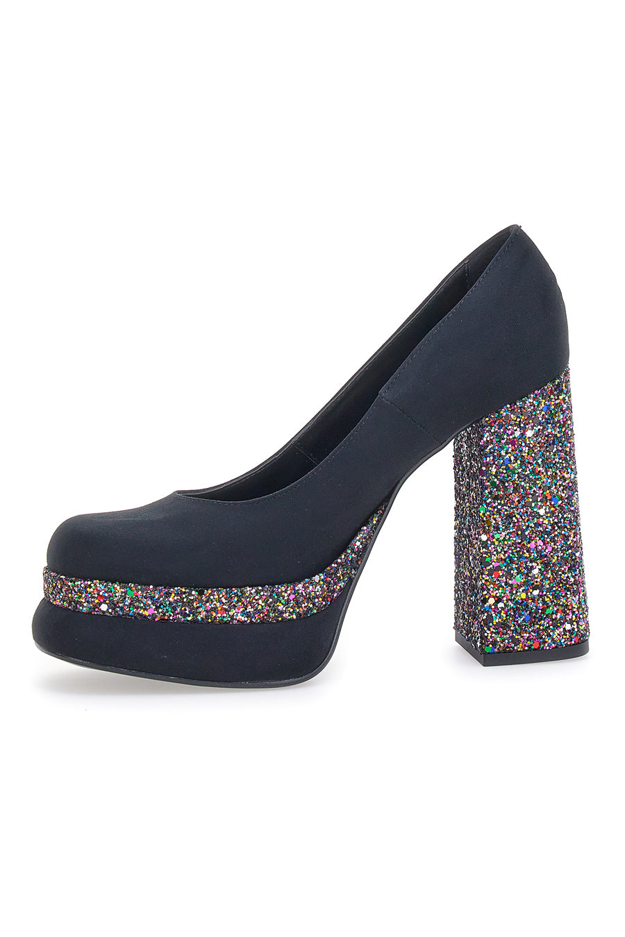 Decollete Platform Pittarello Glam 3336 Nere con Glitter