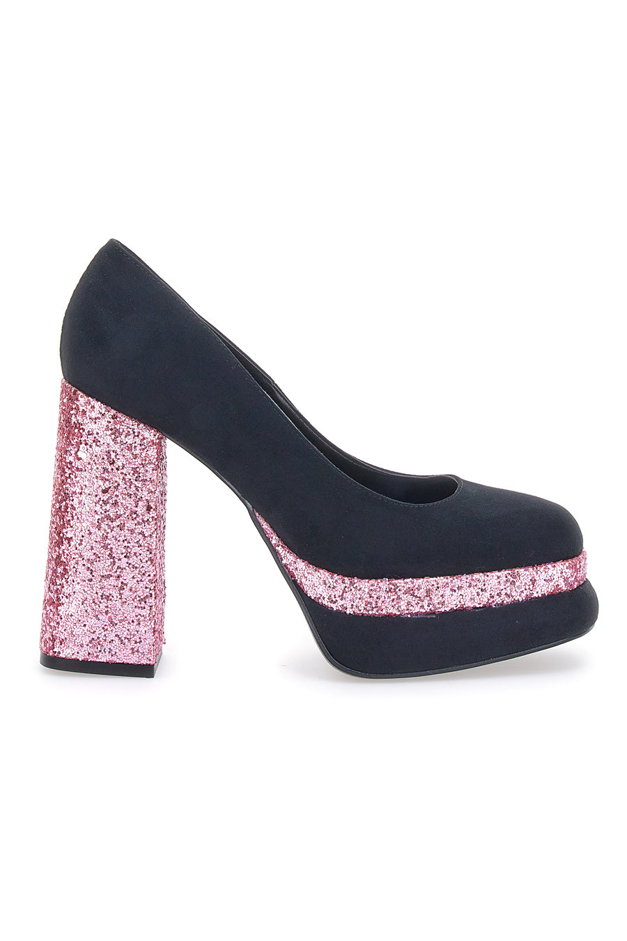 Decollete Platform Pittarello Glam 3336 Nere con Glitter