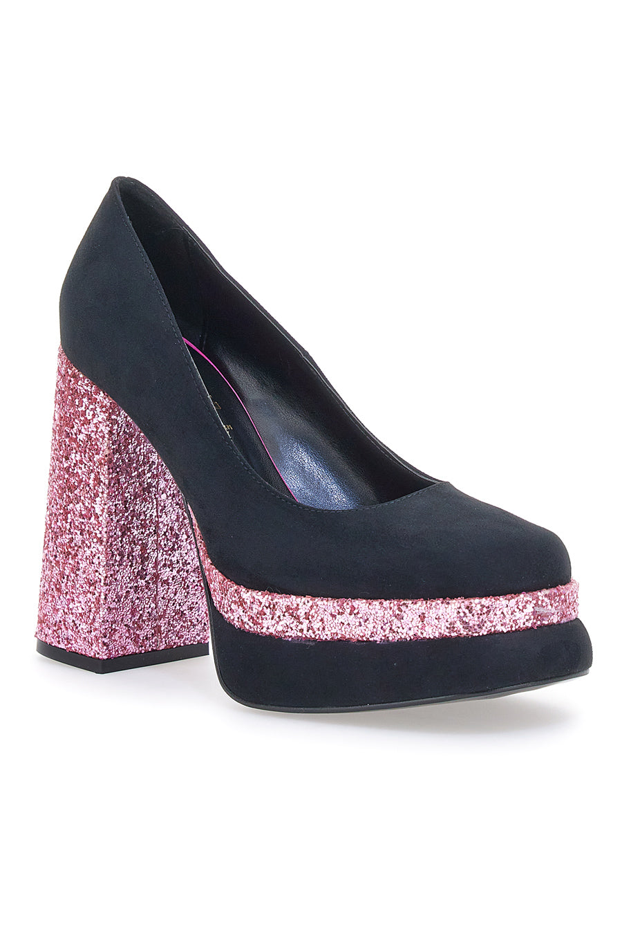 Decollete Platform Pittarello Glam 3336 Nere con Glitter